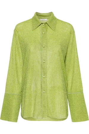 Oseree Camisa con hilos metalizados