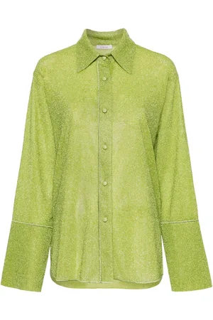 Oseree Camisa con hilos metalizados