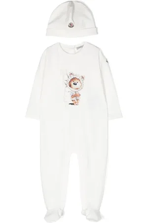 Moncler Set de mameluco con logo estampado