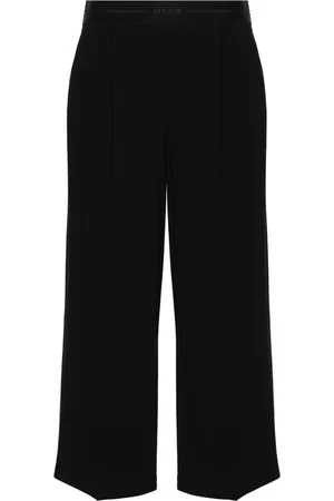 Msgm Pantalones capri con logo en la pretina