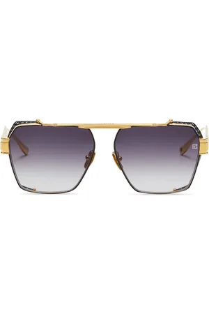 Balmain Lentes de sol con armazón oversize y logo grabado