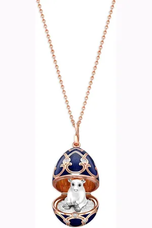 Faberge Dije Heritage Polar Bear Surprise Locket en oro de 18kt con gemas