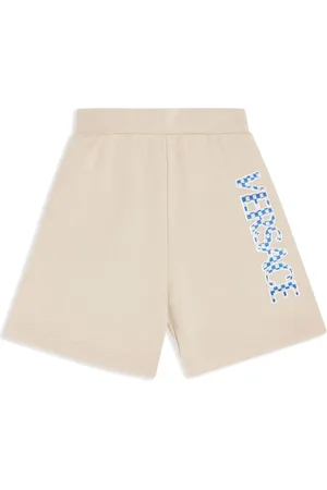 VERSACE Shorts texturizados con logo bordado