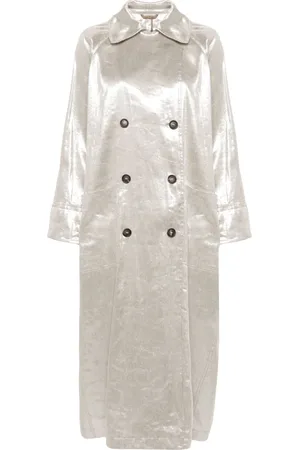 Brunello Cucinelli Gabardina con efecto metalizado
