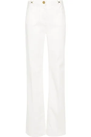 Elisabetta Franchi Jeans rectos con placa del logo