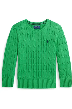 Ralph Lauren Suéter en tejido de ochos con logo bordado