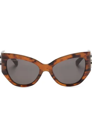 Balenciaga Lentes de sol con armazón cat eye y placa del logo