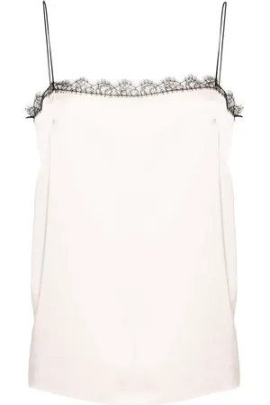 Serafini Top con encaje floral
