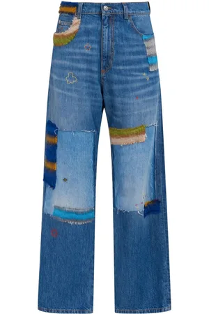 Marni Jeans rectos con diseño patchwork