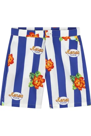 Kenzo Shorts con logo estampado y motivo de rayas