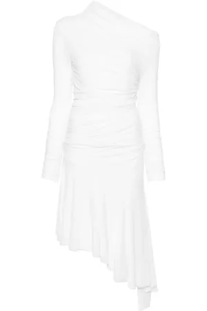 Serafini Vestido asimétrico con hombros descubiertos
