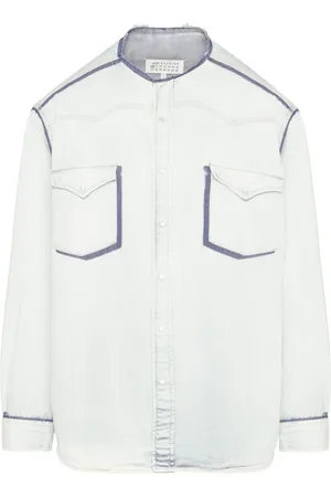 Maison Margiela Camisa de mezclilla sin cuello