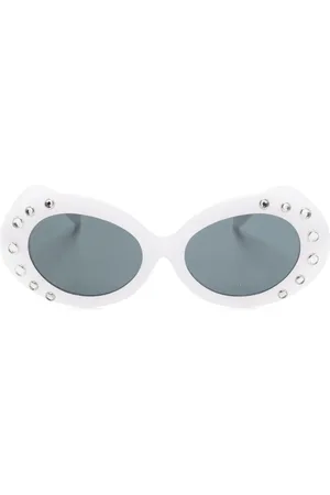 MONNALISA Lentes de sol con armazón ovalada y detalles de strass