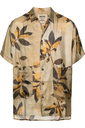 UMA WANG Camisa con ramas estampadas