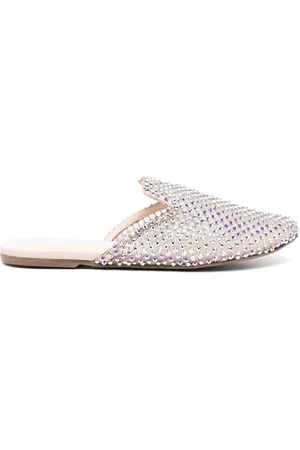 LE SILLA Mules planos con detalles de cristal