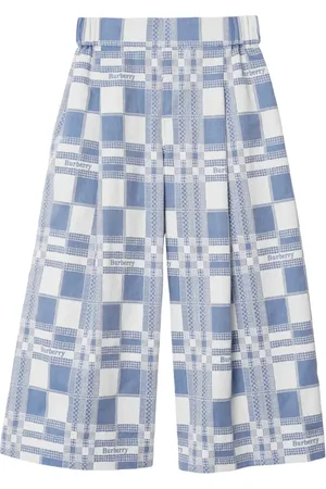 Burberry Pantalones anchos con motivo de cuadros
