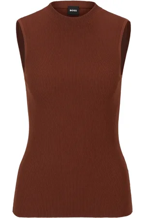 HUGO BOSS Top tejido de canalé