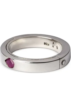 PARTS OF FOUR Anillo Sistema en plata de ley con rubí