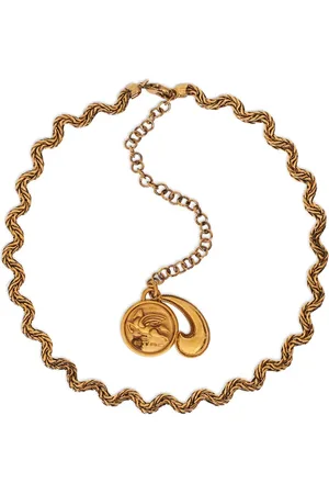 Etro Collar de cadena con dijes del logo