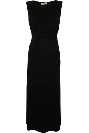Twin-Set Vestido largo con diseño fruncido
