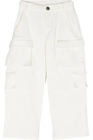 DOUUOD KIDS Pantalones cargo con diseño recto