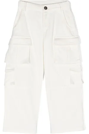 DOUUOD KIDS Pantalones cargo con diseño recto