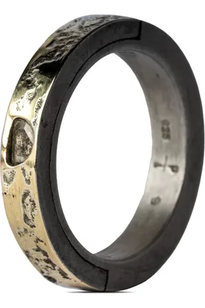 PARTS OF FOUR Anillo Sistema en plata de ley bañada en oro de 18kt con diamante