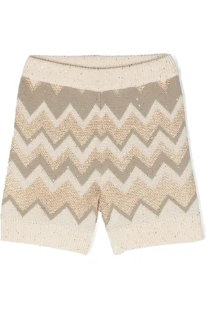 Missoni Shorts tejidos con motivo en zigzag