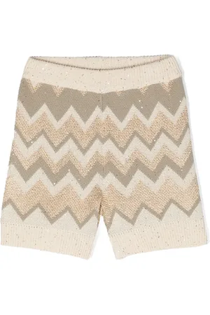 Missoni Shorts tejidos con motivo en zigzag