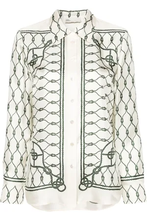 Tory Burch Camisa con nudo estampado