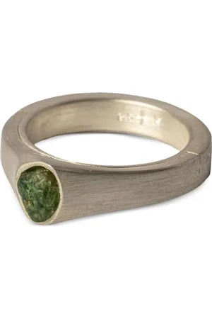 PARTS OF FOUR Anillo Sistema en plata de ley con peridoto mate