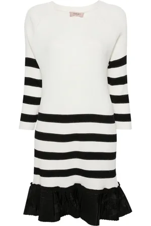 Twin-Set Vestido con rayas estampadas