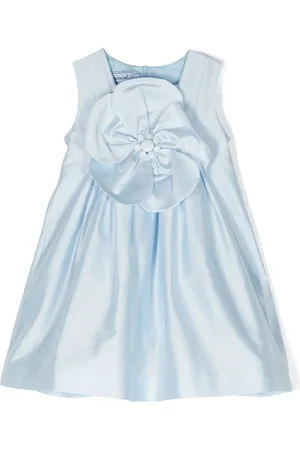 Mimisol Vestido acampanado con aplique floral