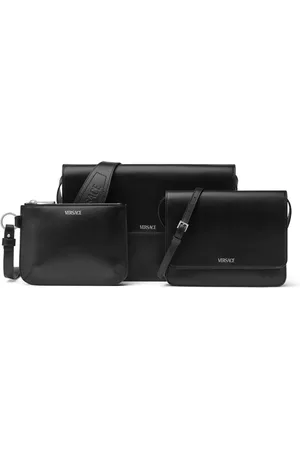 VERSACE Bolsa de hombro con aplique del logo