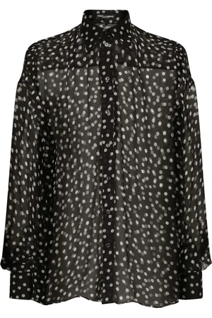 Dolce & Gabbana Camisa de gasa con estampado de lunares