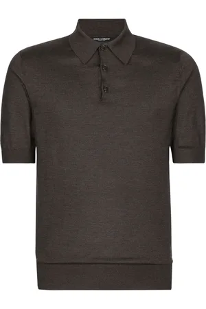 Dolce & Gabbana Playera tipo polo de seda manga corta
