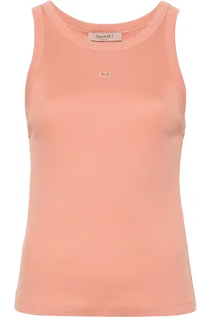 Twin-Set Top de canalé con aberturas