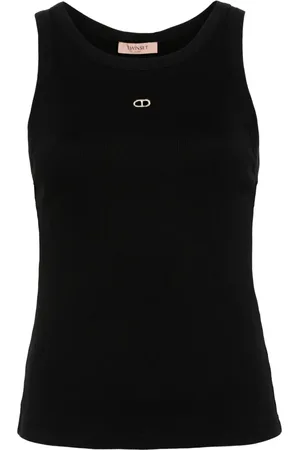 Twin-Set Top de canalé con aberturas