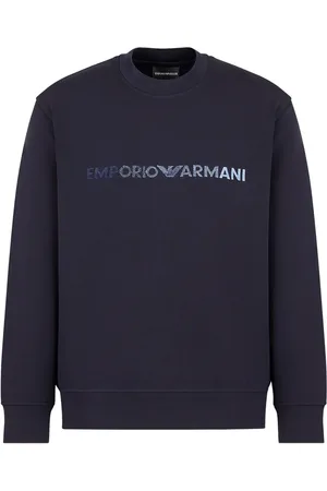 Emporio Armani Sudadera con cuello redondo y logo bordado
