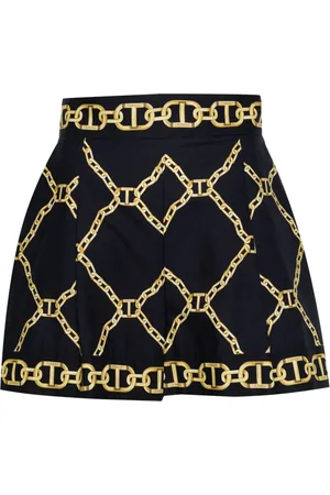 Twin-Set Shorts anchos con cadenas estampadas