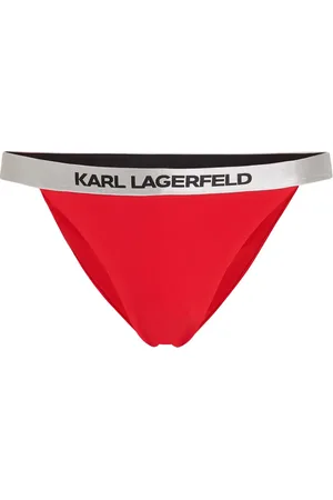 Karl Lagerfeld Bikini bottom con logo en la pretina