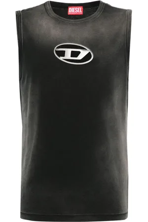 Diesel Camiseta con placa Oval D