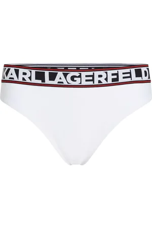 Karl Lagerfeld Bikini bottom con logo en la pretina