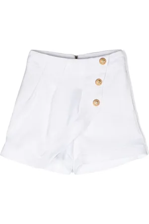 Balmain Shorts asimétricos con panel drapeado