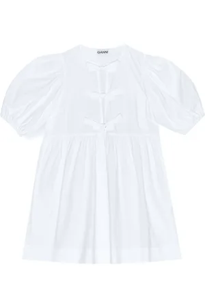 Ganni Vestido corto de popelina