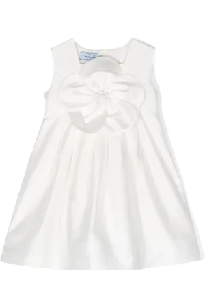 Mimisol Vestido acampanado con aplique floral