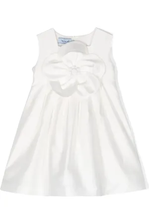 Mimisol Vestido acampanado con aplique floral