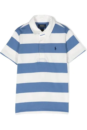 Ralph Lauren Playera tipo polo con motivo de rayas y logo bordado