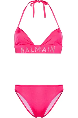 Balmain Bikini con aplique del logo