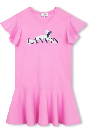 Lanvin Vestido con logo estampado